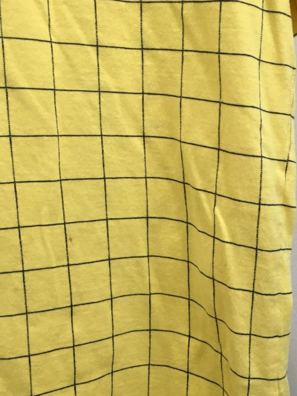 RALPH LAUREN Golf Yellow Blue Grid Checks Short Sleeve Polo Shirt